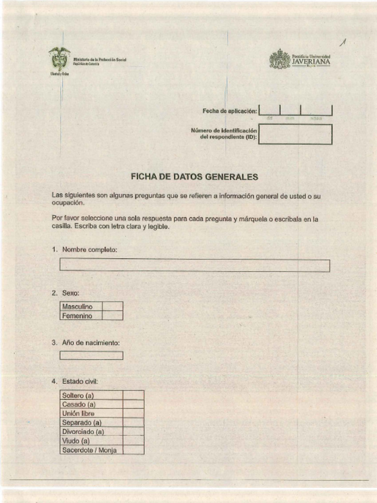 FORMA A Ficha de Datos Generales | PDF