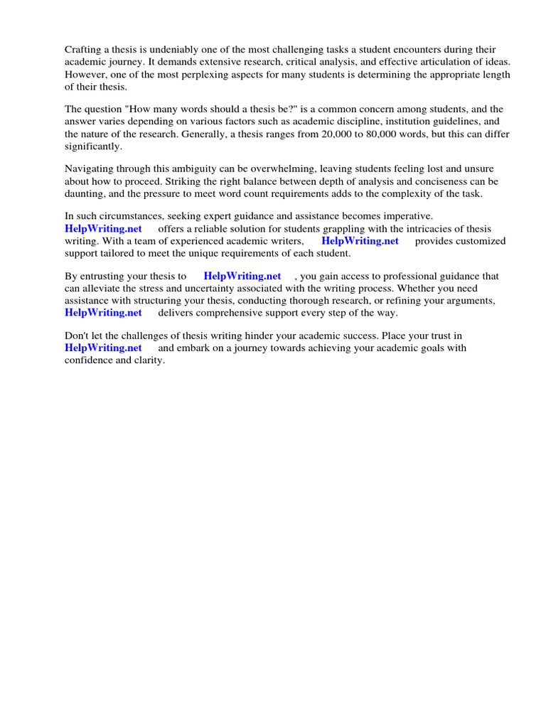 How Many Words Should A Thesis Be | PDF | Thesis | Essays