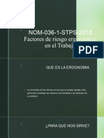 NOM-036-1-STPS-2018 Factores de Riesgo Ergonómico en El Trabajo