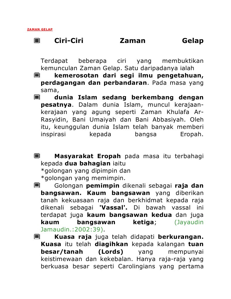 Zaman Gelap | PDF