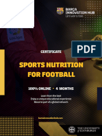 Certificate in Sports Nutrition For Football