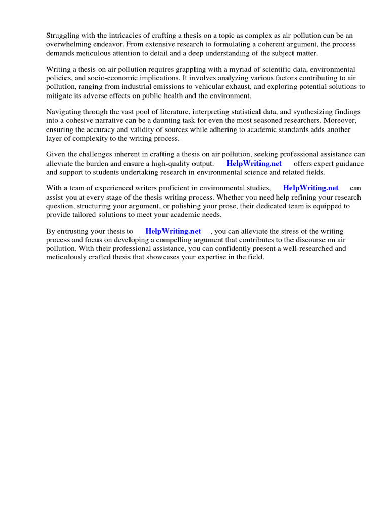 Negative Facts About Air Pollution