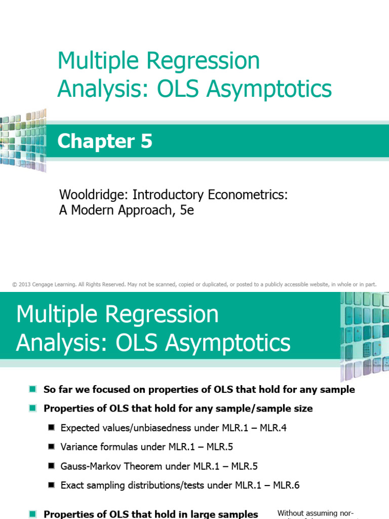 OLS Asymptotics in Regression Analysis | PDF | Ordinary Least Squares ...