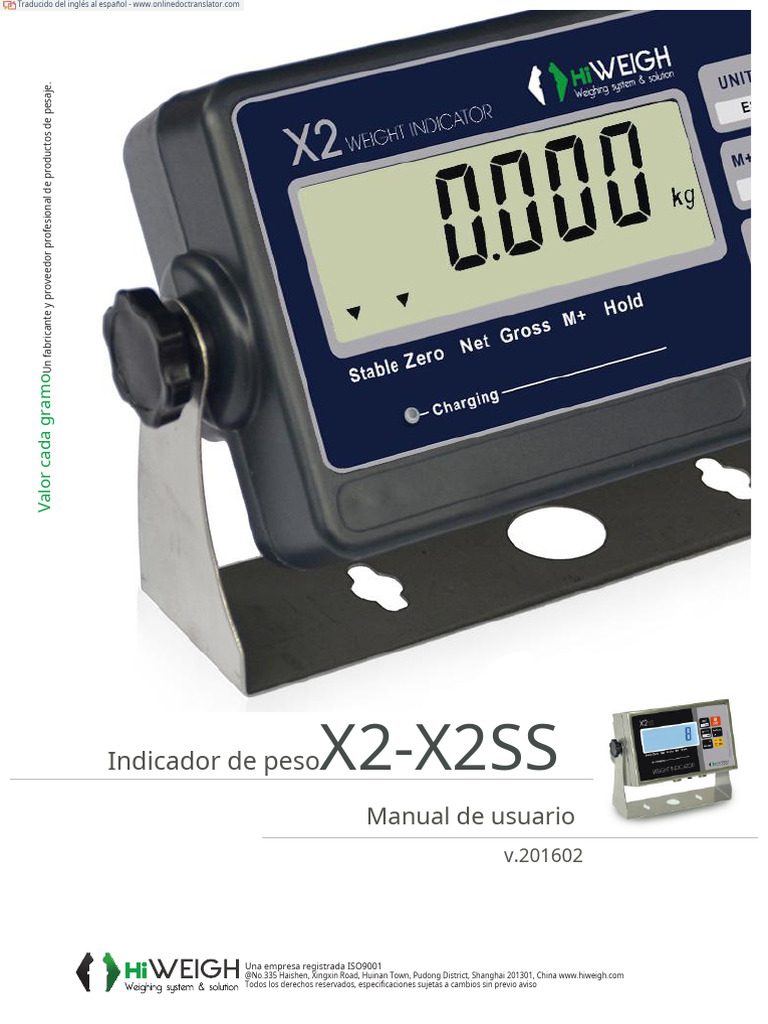 X2 X2SS Weighing Indicator Manual - En.es | PDF | Poco | Informática