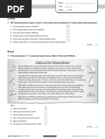 1804294junior Explorer 5 Unit 7 Test B