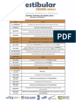 Cronograma Vestibular Cederj 2022 9 de Novembro Certo