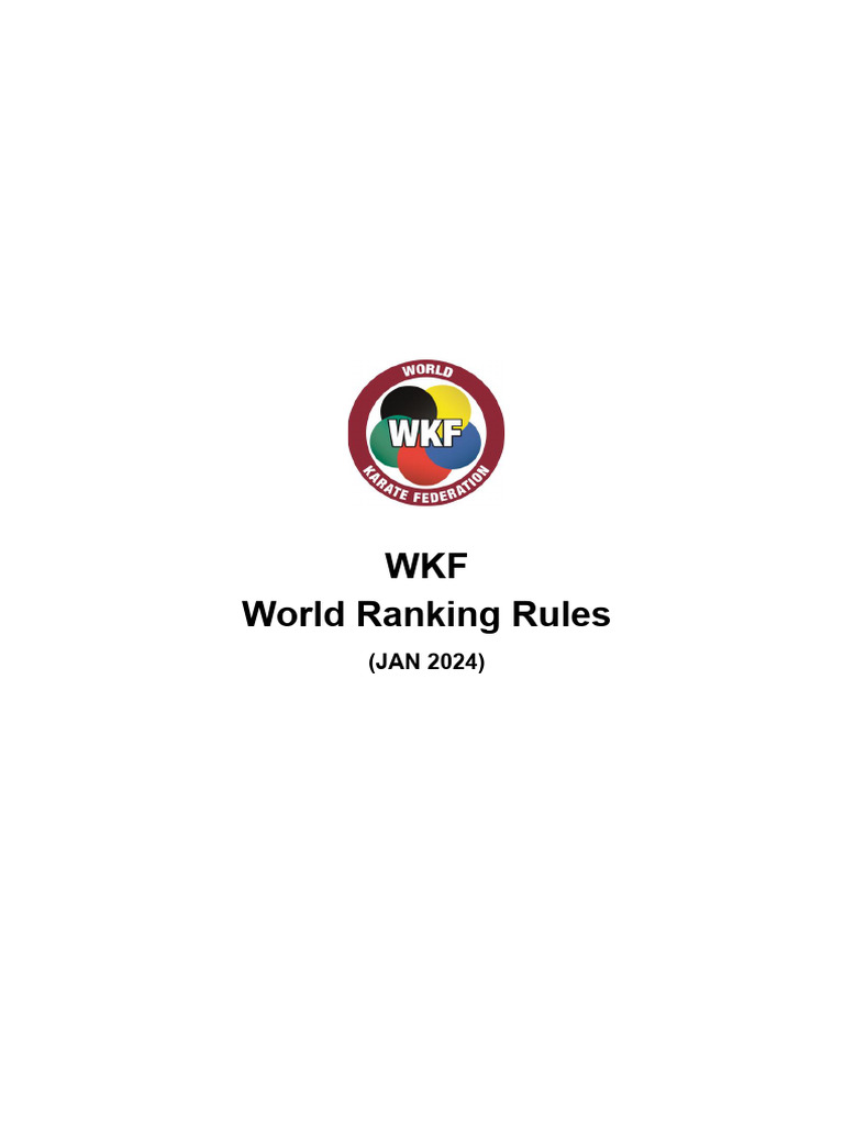 WKF Worldranking Rules | PDF