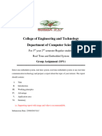 Real Time and Embedede System Group Assignment