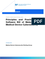 Principles and Practices For Software Bill of Materials For Medical Device Cybersecurity (N73)