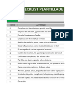 Plantilla Ckecklist Excel Cocina