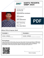 Kartu Peserta SNBP 2024: 424394798 Ferdyansyah Ramdani 0041349324 SMK Annihayah Kab. Karawang Prov. Jawa Barat