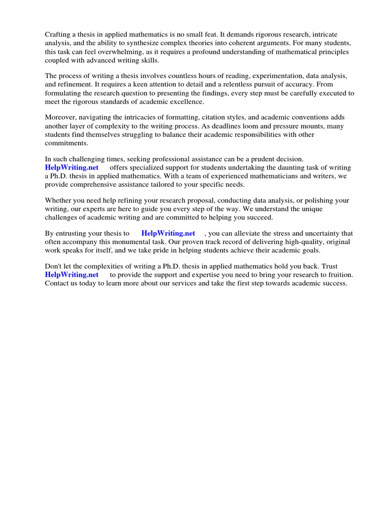 Applied mathematics phd thesis pdf mathematics thesis