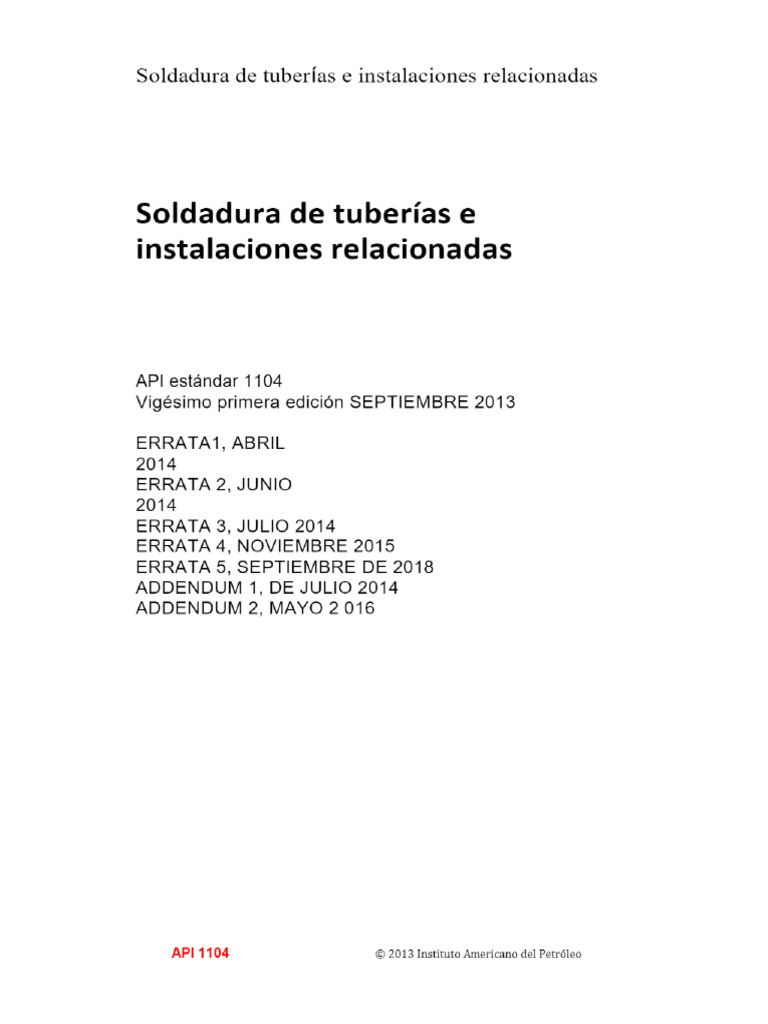 API 1104 - 2018 Español descarga PASADO A OTRO TEXTO.pdf _ TOAZ.INFO | PDF