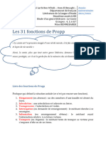 Les 31 Foctions de Propp