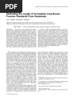 Estimating Height from Bone Lengths | PDF | Lower Limb Anatomy ...