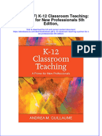 Ebook Ebook PDF K 12 Classroom Teaching A Primer For New Professionals 5Th Edition All Chapter PDF Docx Kindle