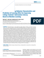 Analysis of Learning Behavior Characteristics and Prediction of Learning Effect For Improving College Students Information Literacy Based On Machine Learning