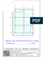 Detalles Estructurales Losa ESCALA: - 1:100: Municipio de El Bagre Antioquia