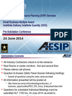 Army ERP Services Pre-Solicitation Coverence Charts 24JUN2014