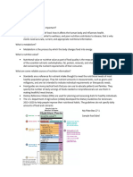 Metabolism and Nutrition Outline