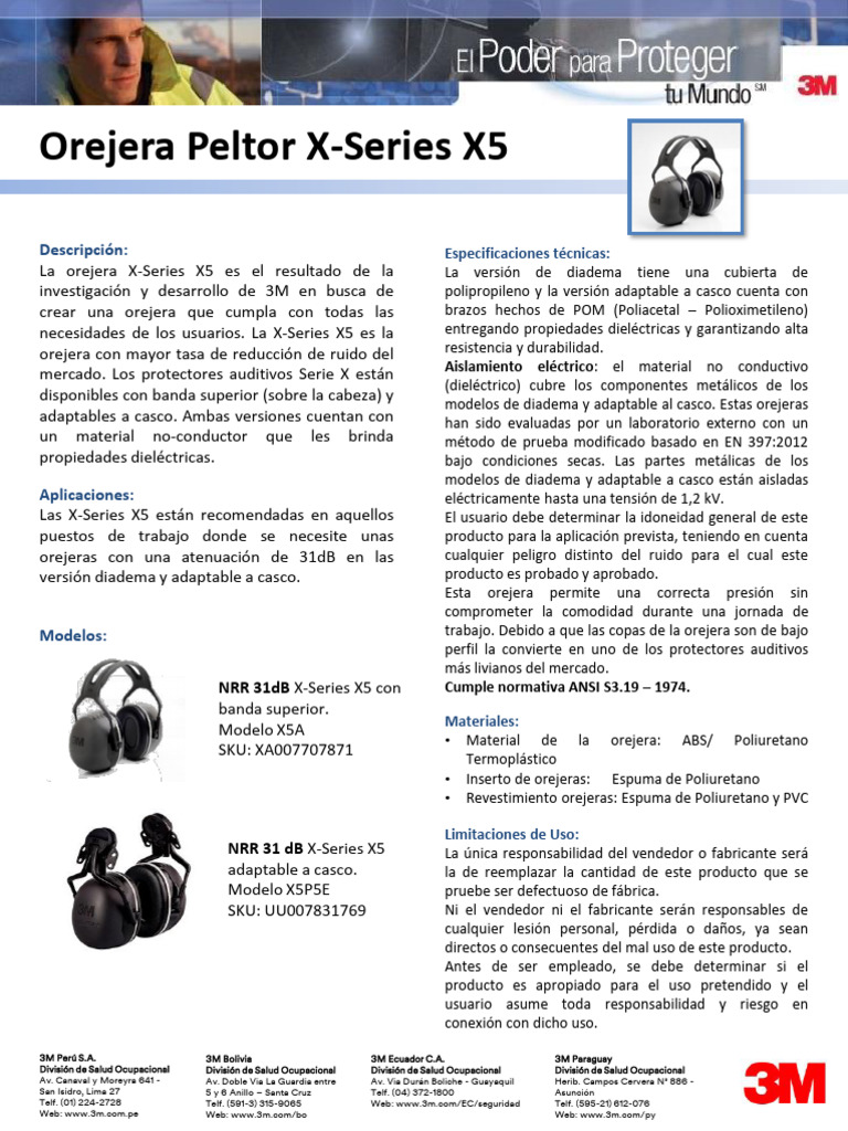 Cuffie antirumore 3M Peltor ATEX per professionisti
