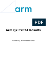 Arm Q2 FYE24 Results: Wednesday, 8 November 2023