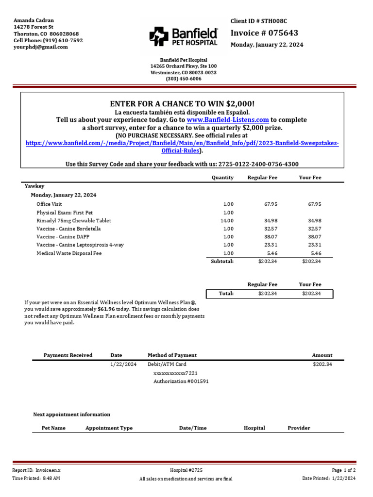 Banfield Financial Documents 2 15 2024 Download Free PDF