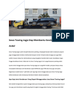 Sewa Towing Jogja Siap Membantu Kendala Mobil Anda