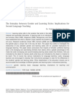 The Interplay Between Gender and Learning Styles: Implications For Second Language Teaching