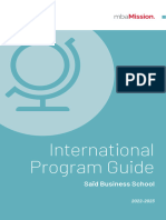 MbaMission's Said Business School International Program Guide