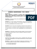 Atividade de Matematica - 2º Lista - I BIMESTRE 2021