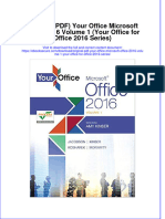 Ebook Original PDF Your Office Microsoft Office 2016 Volume 1 Your Office For Office 2016 Series All Chapter PDF Docx Kindle