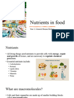 Nutrients in Food - Macromolecules