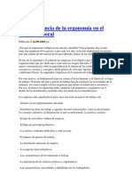 La Importancia de La Ergonomía en El Entorno Laboral