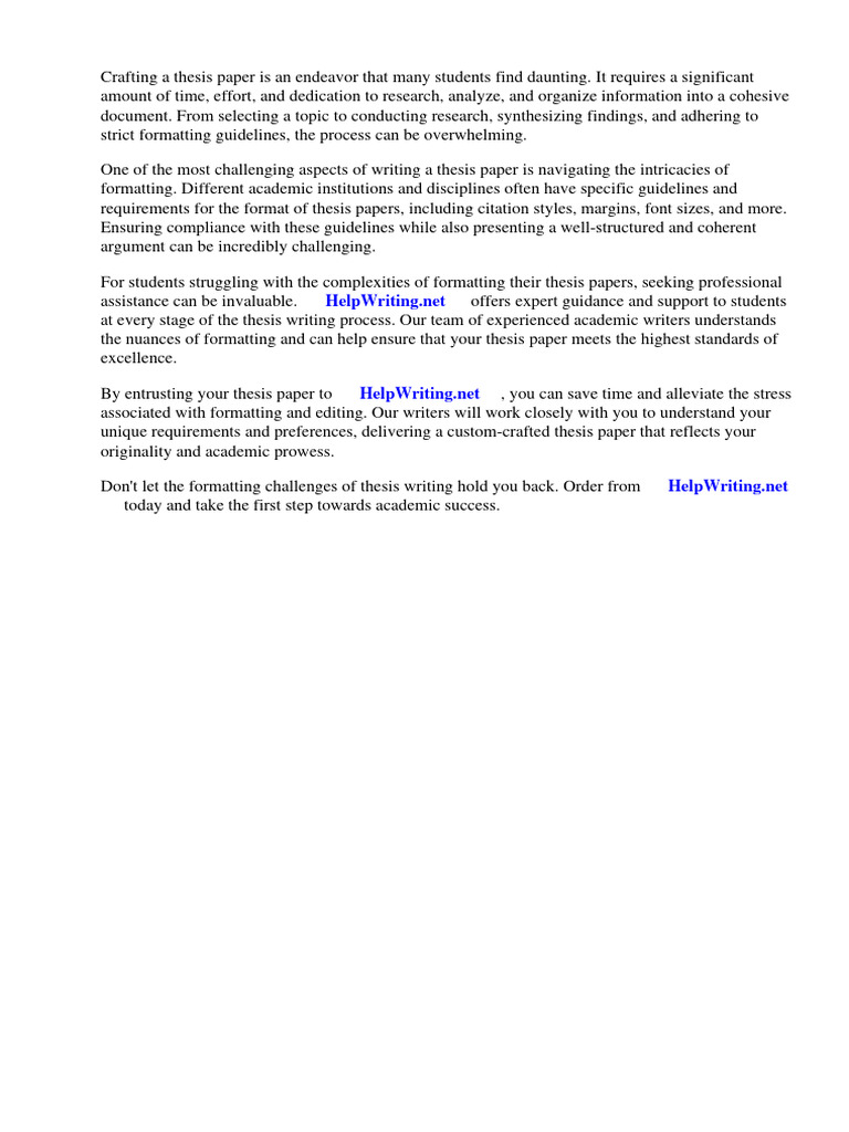 Format Of Thesis Paper Pdf Thesis Essays