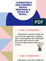 A Literatura e Suas Funções - 7° ANO