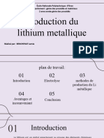 Production Du Lithium Métallique