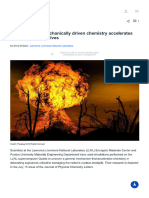 Chemistry Mechanically Accelerates Reactions in Explosives