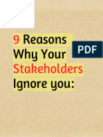 9 Reasons Why Your Stakeholders Ignore You