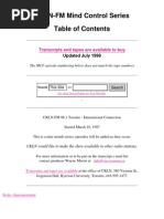 Download CKLN-FM Mind Control Series by HRC SN71092932 doc pdf