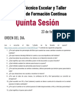 Consejo Técnico Escolar y Taller Intensivo de Formación Continua