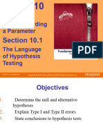 Hypothesis Tests Regarding A Parameter The Language of Hypothesis Testing