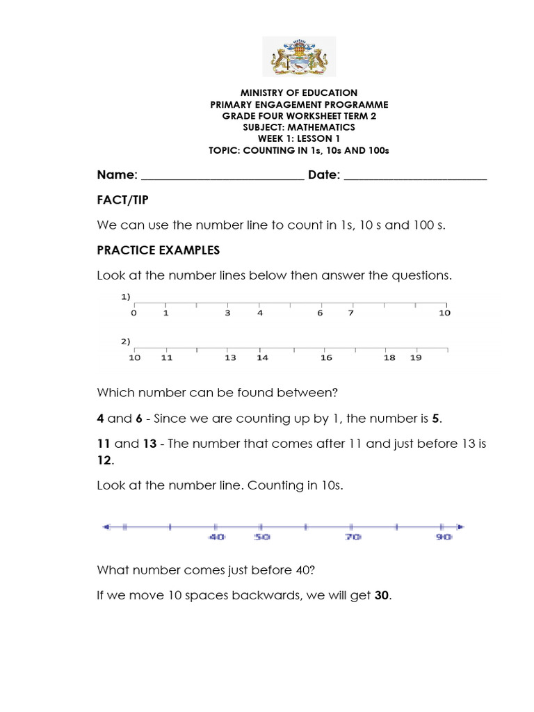 Grade 4 Mathematics Weeks 1-4 Worksheets - Term 2 | PDF | Rounding