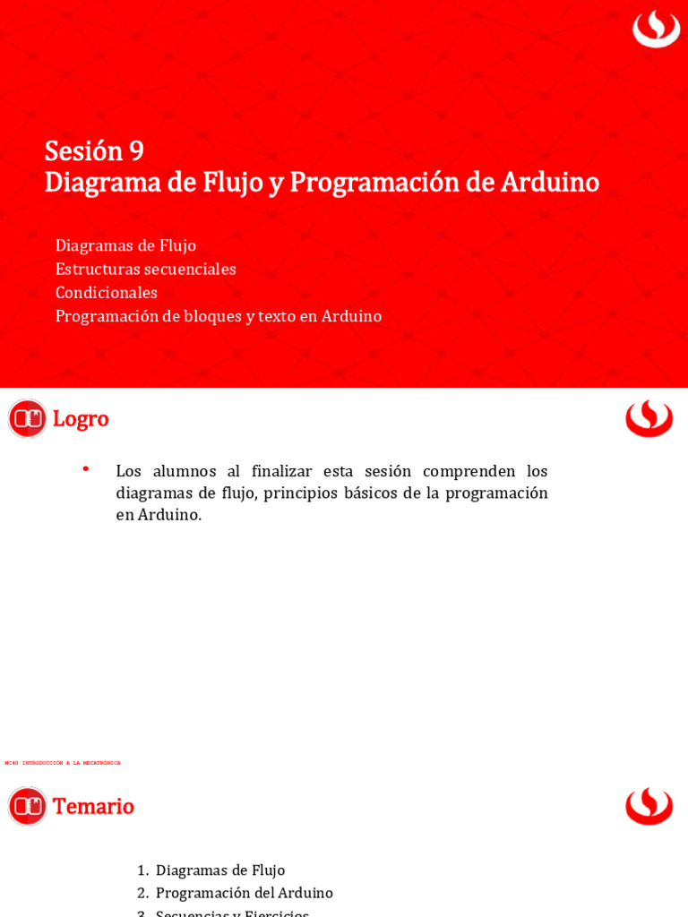 Sesión 9 Diagramas de Flujo Programaciòn Con Arcduino | PDF | Programa ...