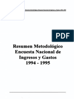Resumen Metodologico Encuesta Nacional de Ingresos y Gastos
