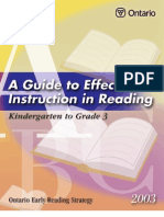 Guide To Effective Instruction in Reading Kindergarten To Grade 3