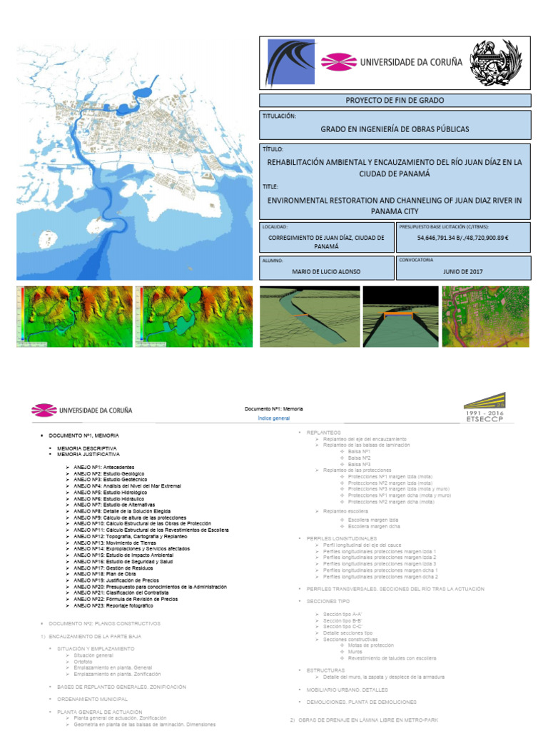 Rehabilitación del Río Juan Díaz, Panamá | PDF | Inundar | Panamá