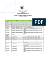 LCF Budget of Work Health Education