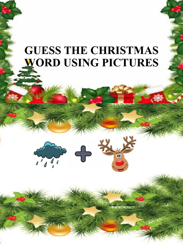 GUESS THE CHRISTMAS WORD USING PICTURES | PDF