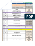 Physics Regular Part I Calendar 